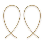 925/- earrings, gold-plated, matt