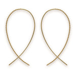 925/- earrings, gold-plated, matt