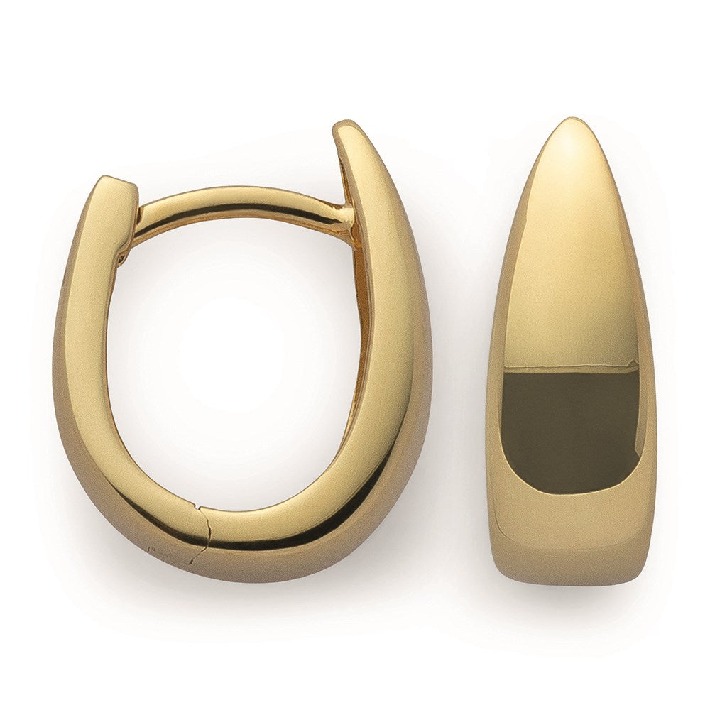 925/- hinge earrings, gold-plated, polished