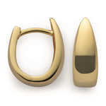 925/- hinge earrings, gold-plated, polished