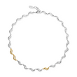 925/-Collier,rhodi.,teilverg.,kratzm./pol.,45+3cm