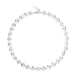 925/- necklace, rh-plated, scratch matt, 45+ 3cm