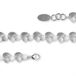925/- Armband, rhodiniert, kratzmatt, 16cm + 2cm