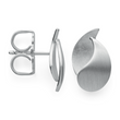 925/- ear studs, rh-plated,satin matt/scratch matt