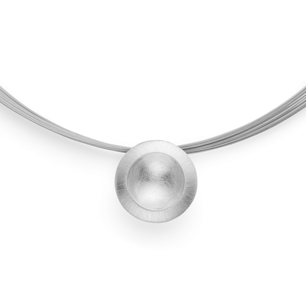 925/- Anhänger, rhodiniert, mattiert/kratzmatt - Rhodiniert