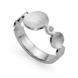 925/- Ring, rhodi., kratzm./pol, Dia. 0,02ct W-SI