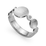 925/- Ring, rhodi., kratzm./pol, Dia. 0,02ct W-SI