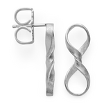 925/- Ohrstecker, rhodiniert, kratzmatt