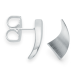 925/- ear studs, rh-plated, satin matt/polished