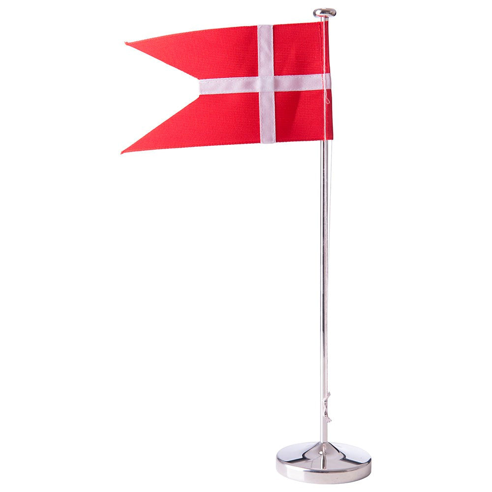Versilberter Flaggenmast in Box 30 cm