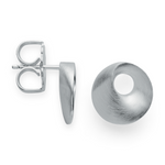 925/- Ohrstecker, rhodiniert,mattiert