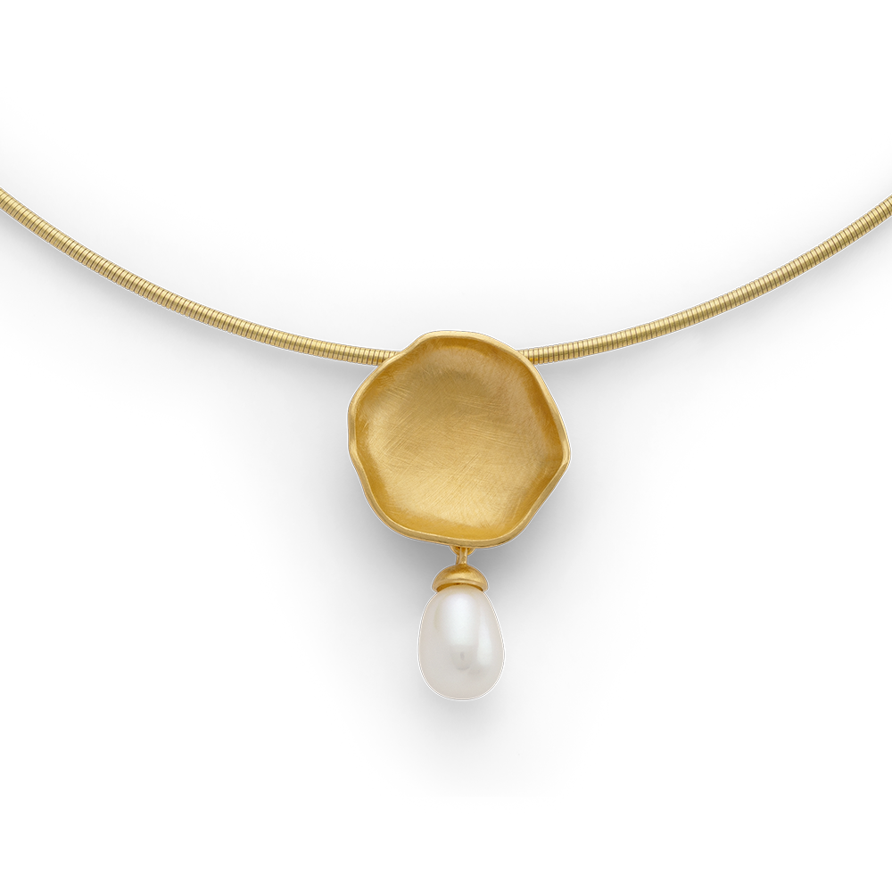 925/-Anhänger,vergoldet,kratzm., Zuchtperle 3,37ct