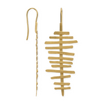 925/- ear studs, gold-plated, satin matt