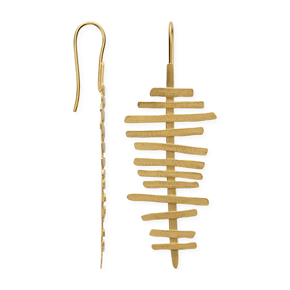 925/- Ohrstecker, vergoldet, mattiert