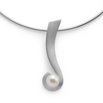 925/-pendant, rh-plated,matt,cultured pearl 8,93ct