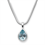925/pendant,rh-plated,polished,blue topaz 1,97ct