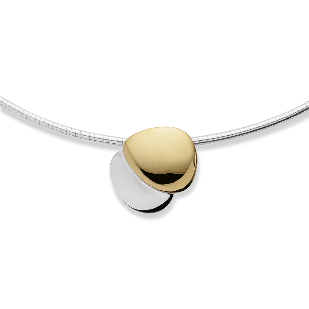 925/-pendant,partly gold-plated,rh-plated,polished - Rhodium-plated