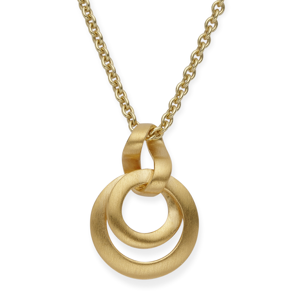 925/- Anhänger, vergoldet, mattiert