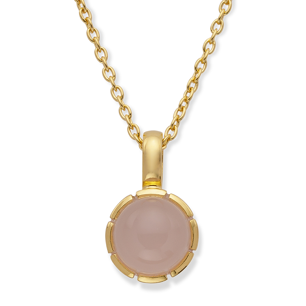 925/-Collier,vergoldet,pol,Rosenqrz 1,33ct, 45+5cm