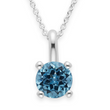 925/- Anhänger, Topas Swiss Blue 1,47ct, poliert