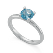 925/- ring, topaz sky blue 0,99ct, polished