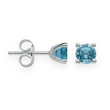 925/- ear studs, topaz sky blue 1,24ct, polished