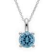 925/- Vedhæng blå topas 0,97ct. Poleret