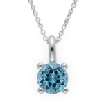 925/- Vedhæng blå topas 0,97ct. Poleret