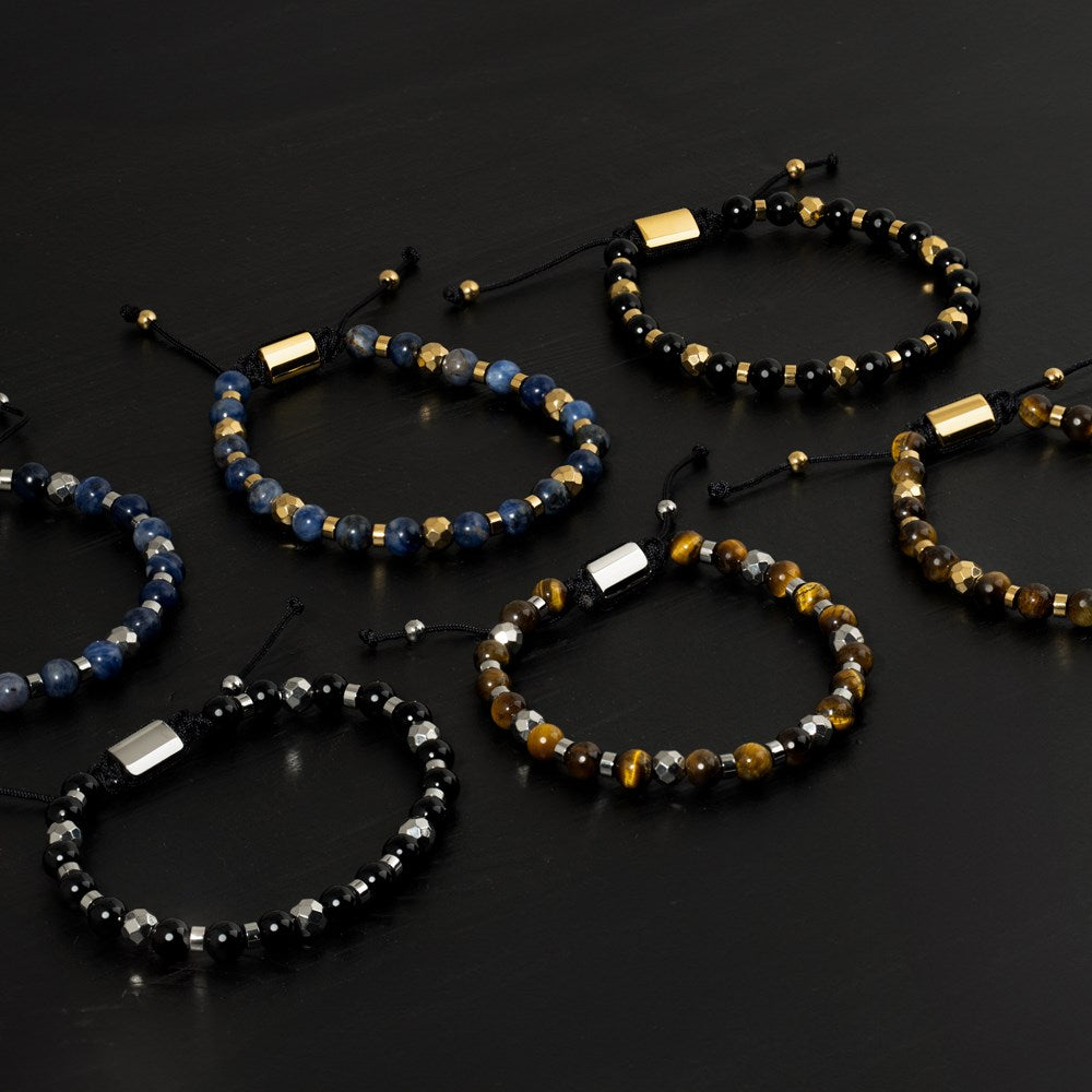 SON Armband yellow tiger eye m.Stahl