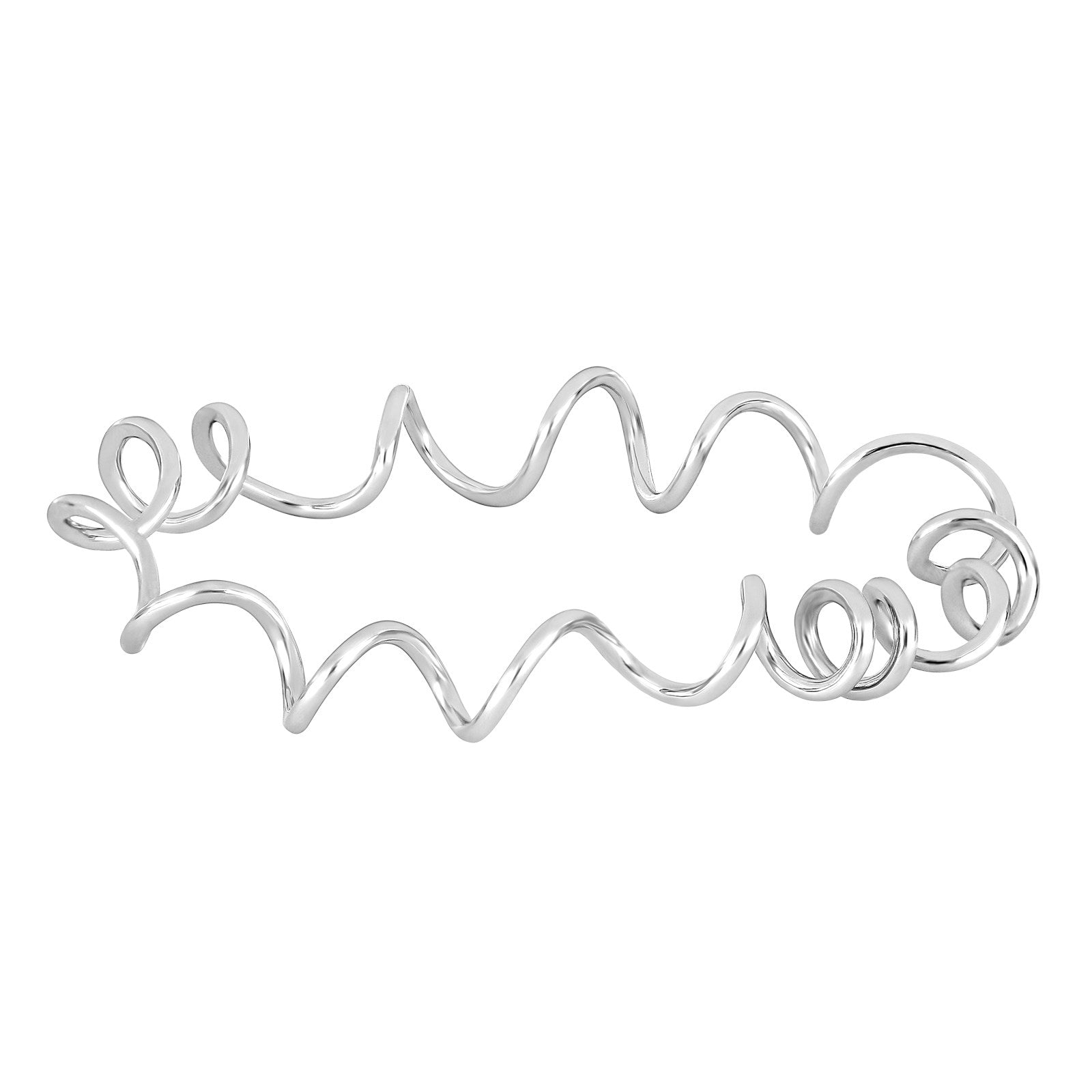 Silver rhod. Bangle 65mm