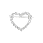 silver brooch heart 19mm OBINOR