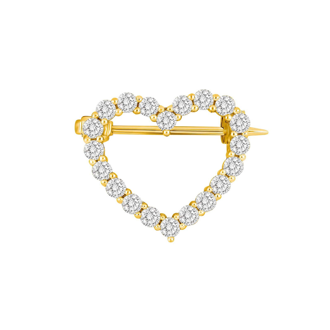 Silberbrosche Herz 19mm OBINOR