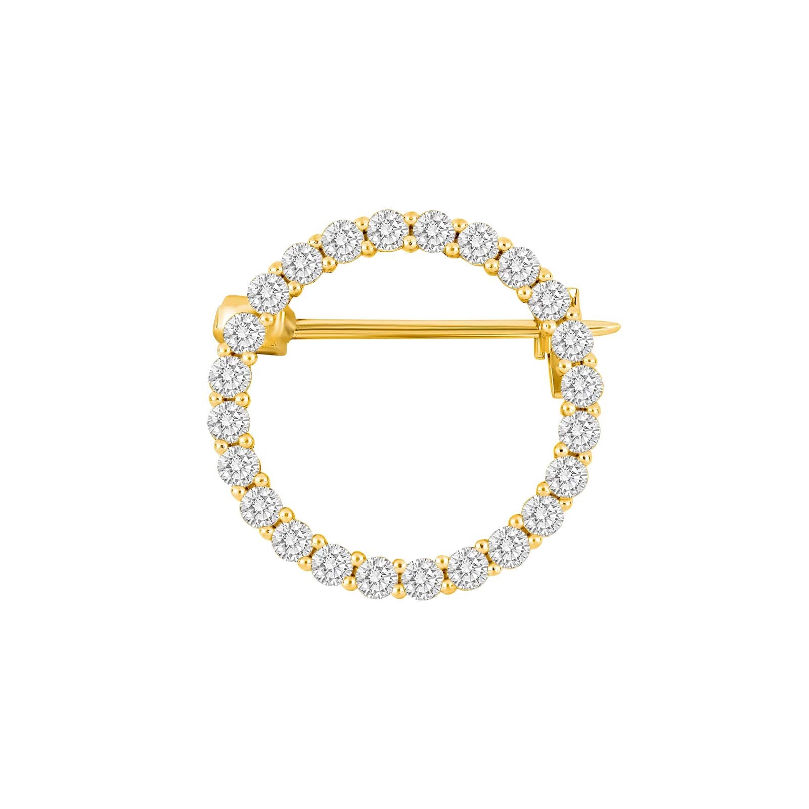 silver brooch circle 20mm OBINOR