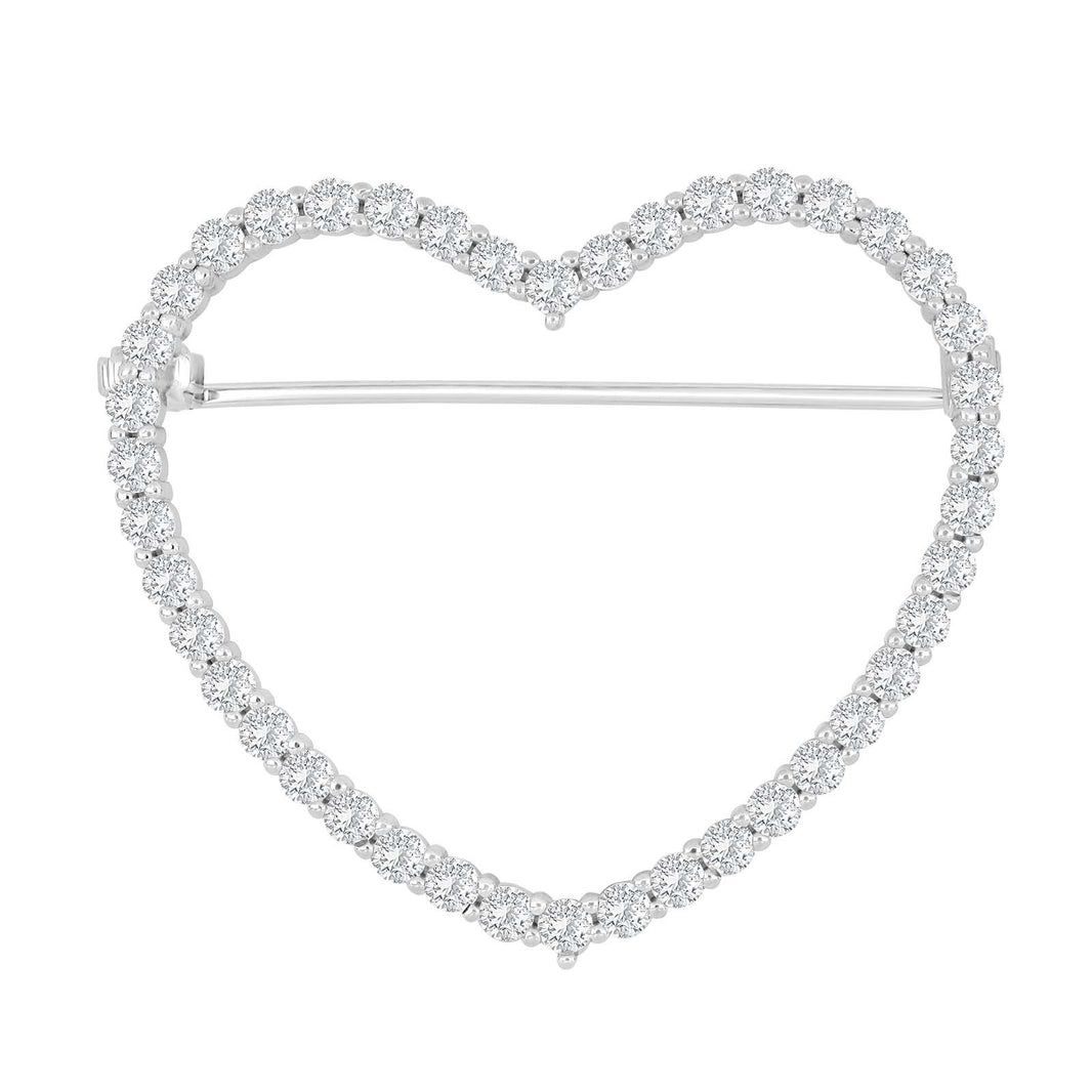 Silberbrosche Herz 38mm OBINOR