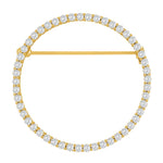 silver brooch circle 40mm OBINOR