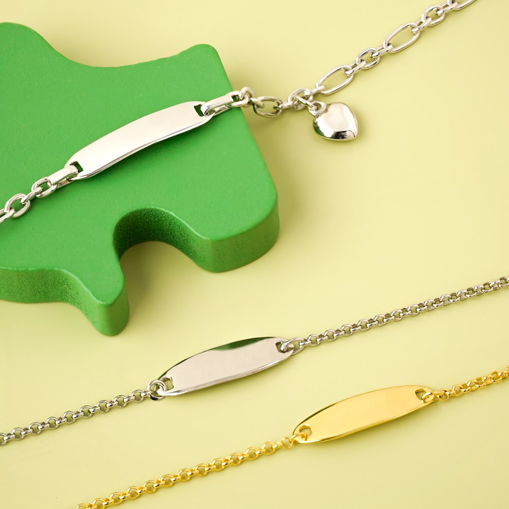 Silberarmband mit Platte