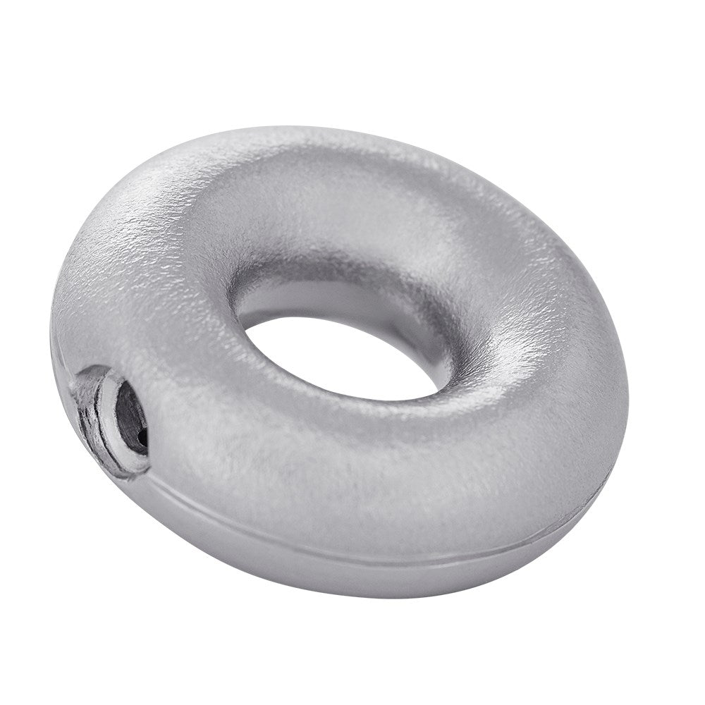 Sølv rhod. system-lås "donut" mat/blank