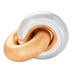 14 Karat Gold/Rhod. Silber System-Verschlüsse Doppelt "donut"
