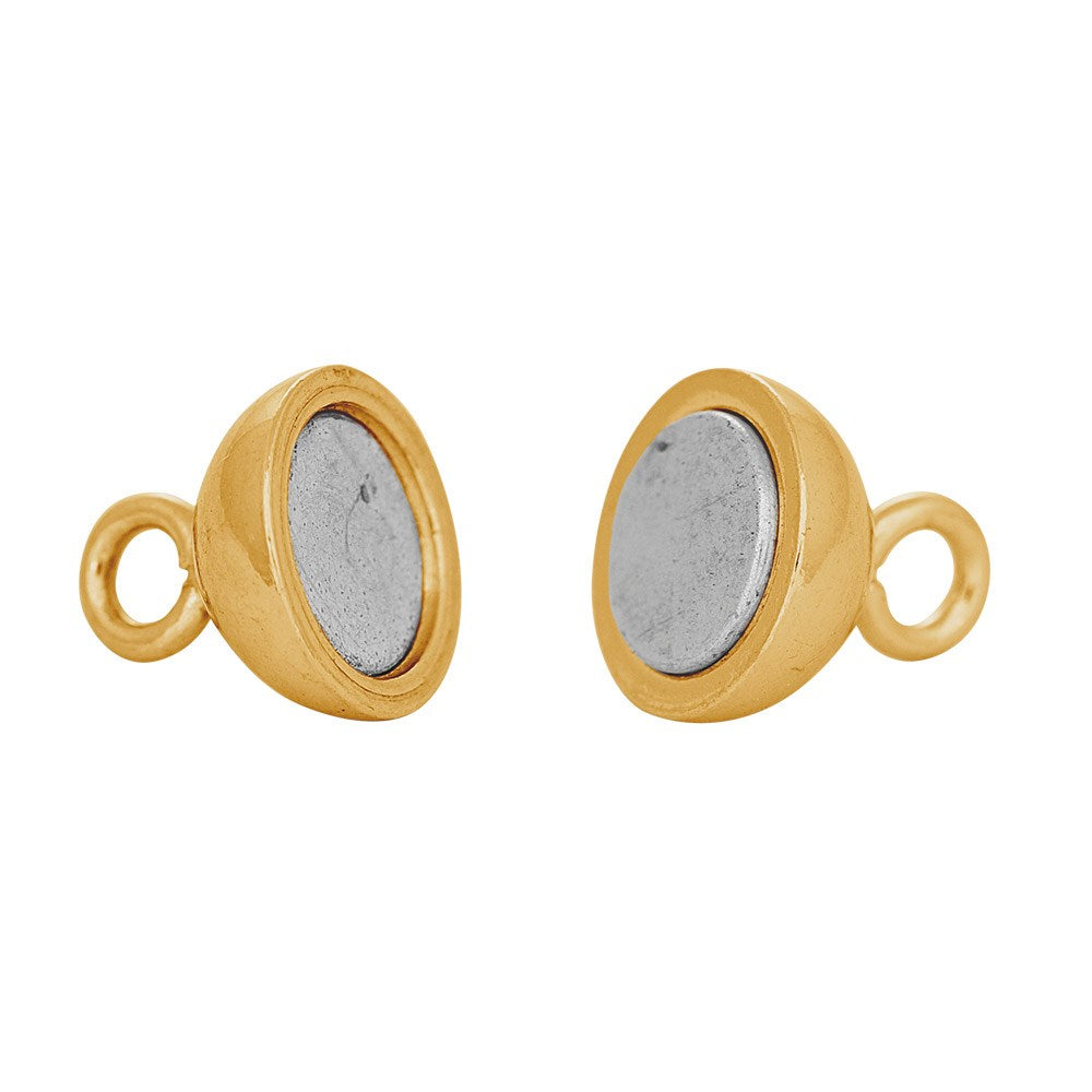 Forg. Sølv magnet perlelås 8mm blank