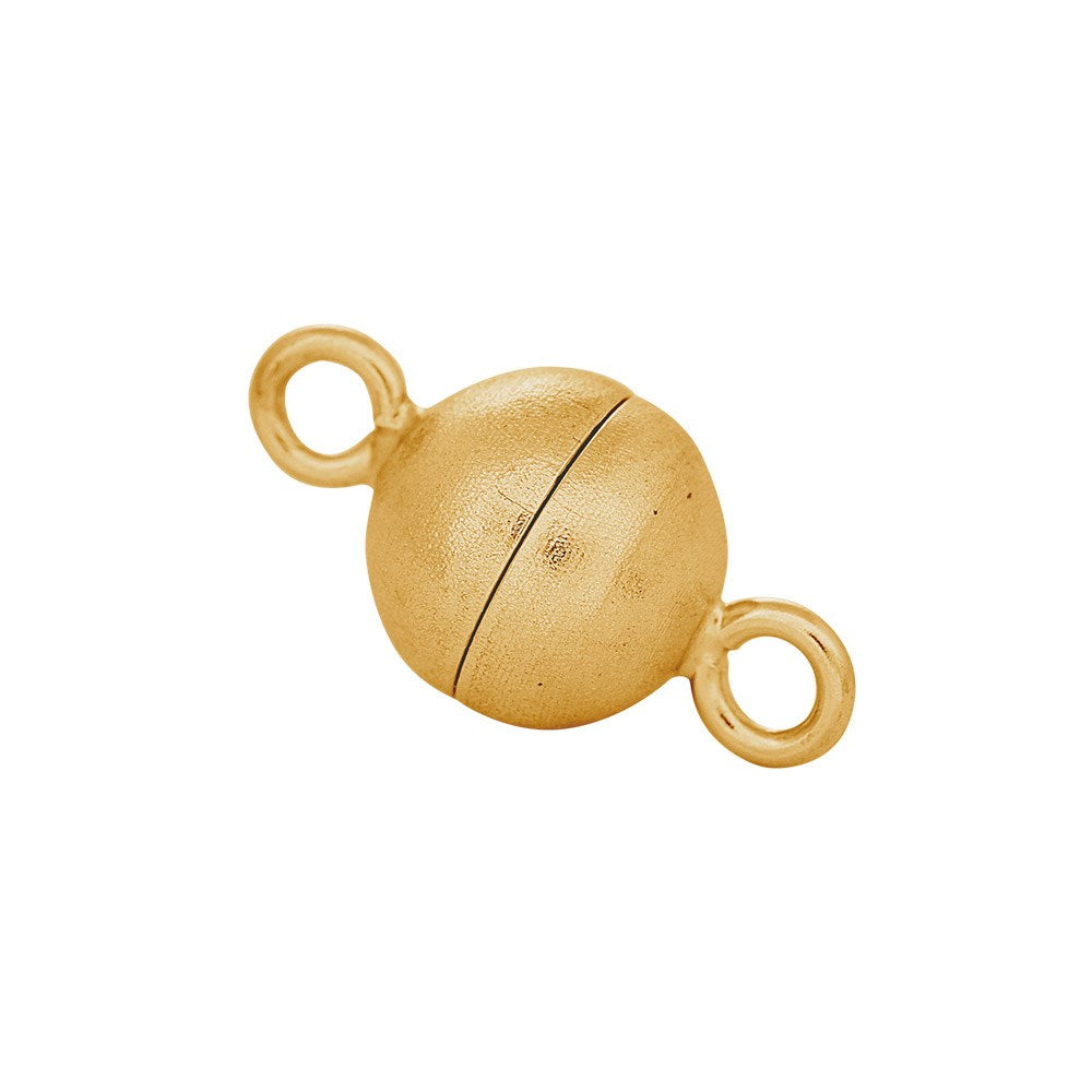 GP. Silber Magnet Perlenverschluss 8mm matt