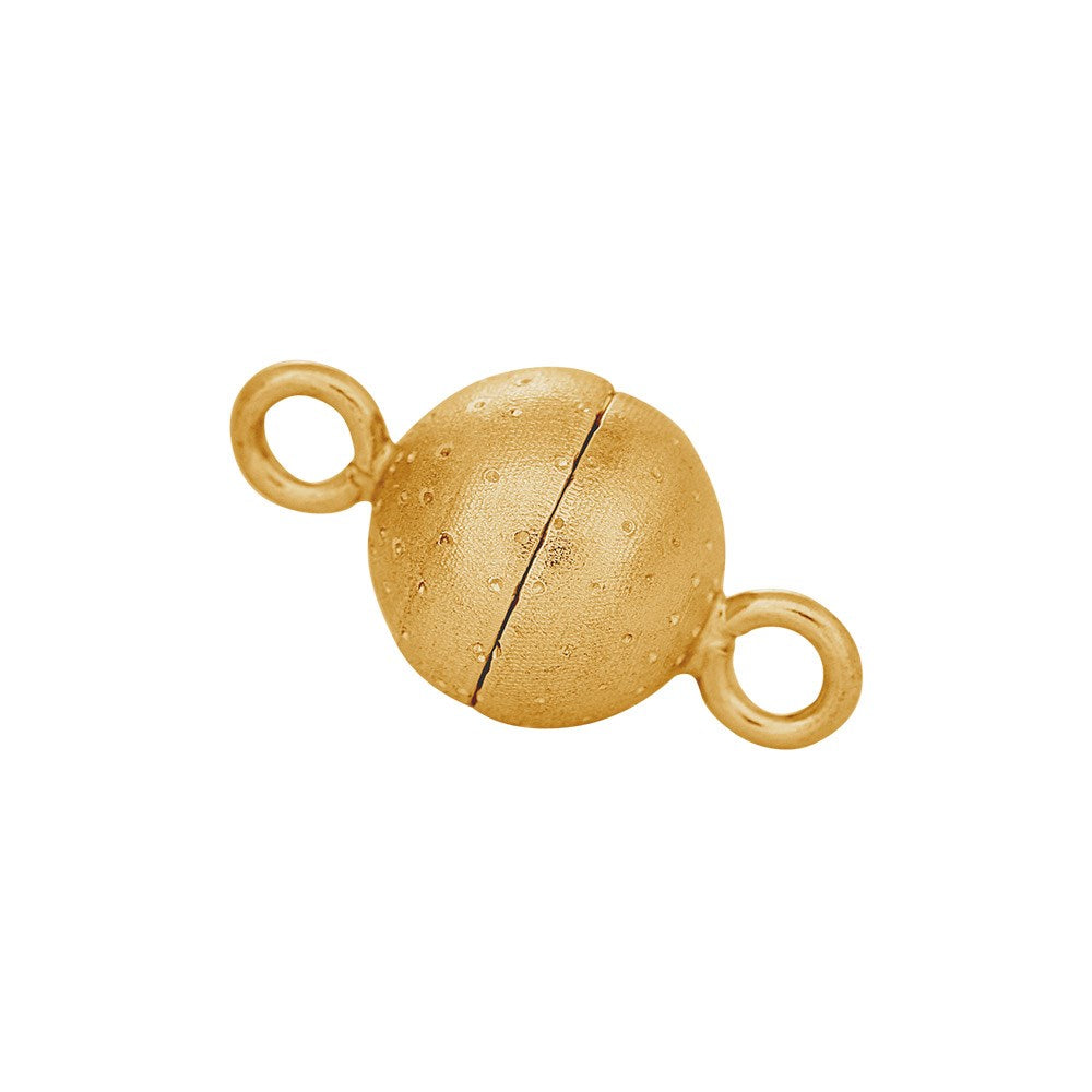 Forg. Sølv magnet perlelås 8mm m. dia. cut