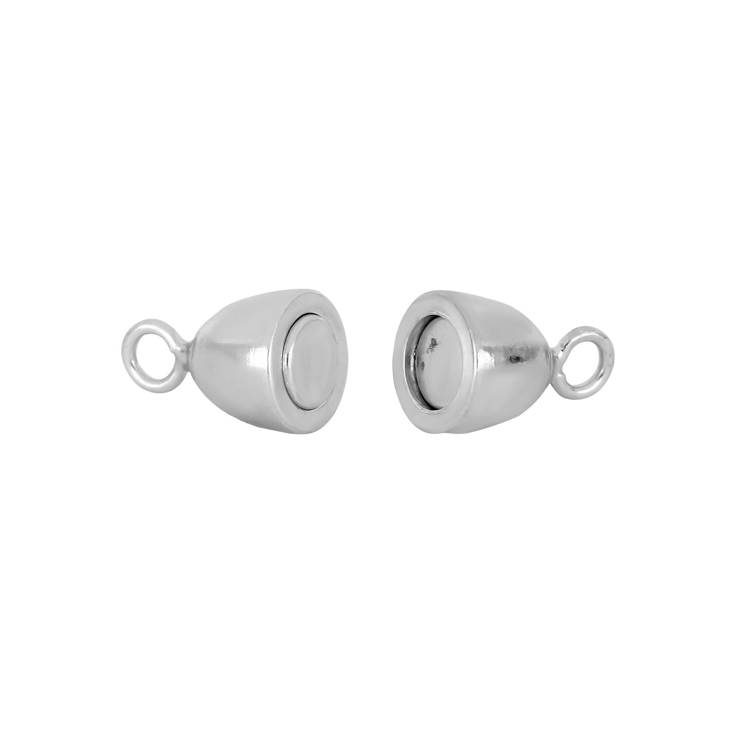 Rhod. Silber Magnet Perlenverschluss 8mm