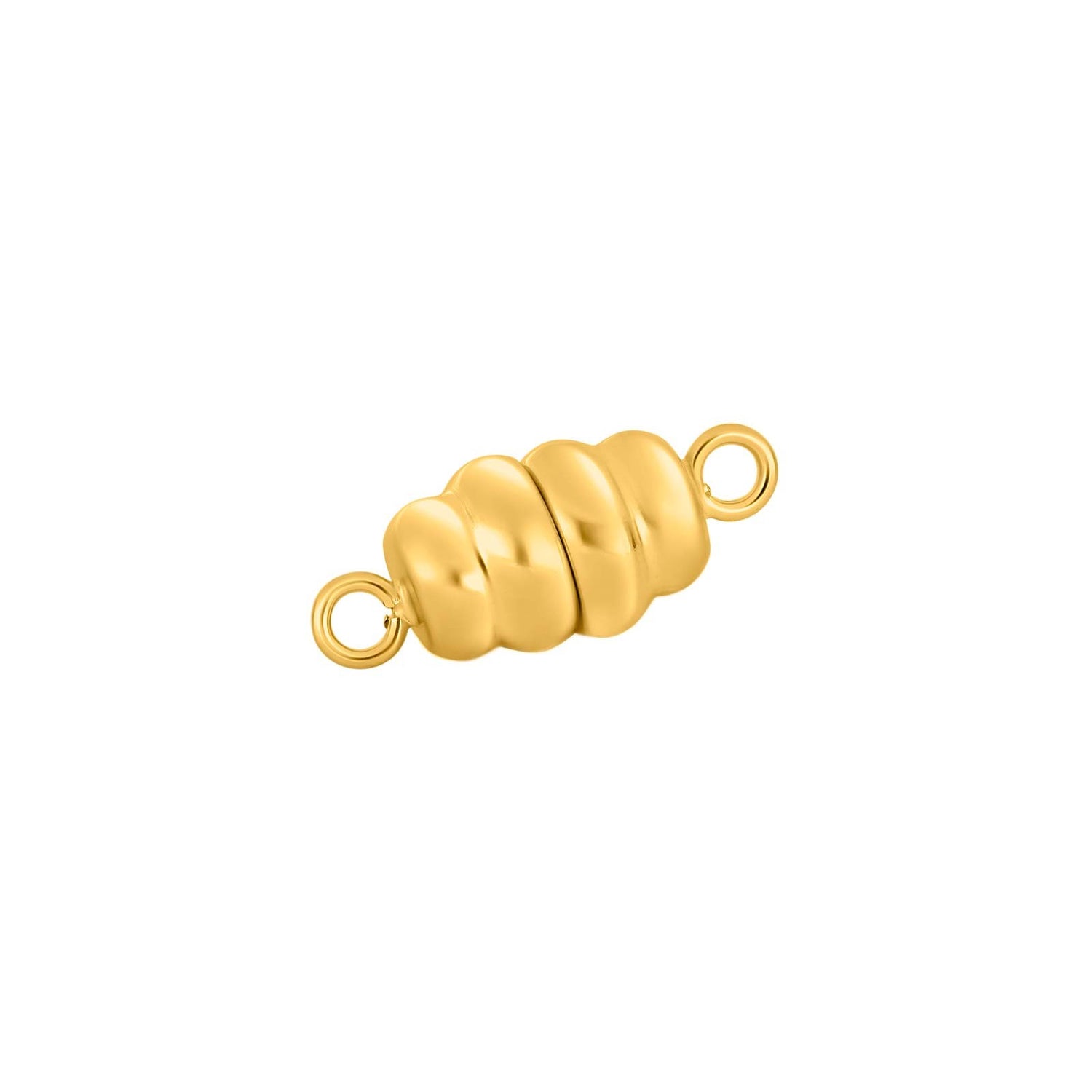 GP. Silber Magnet Perlenverschluss Spirale 6mm