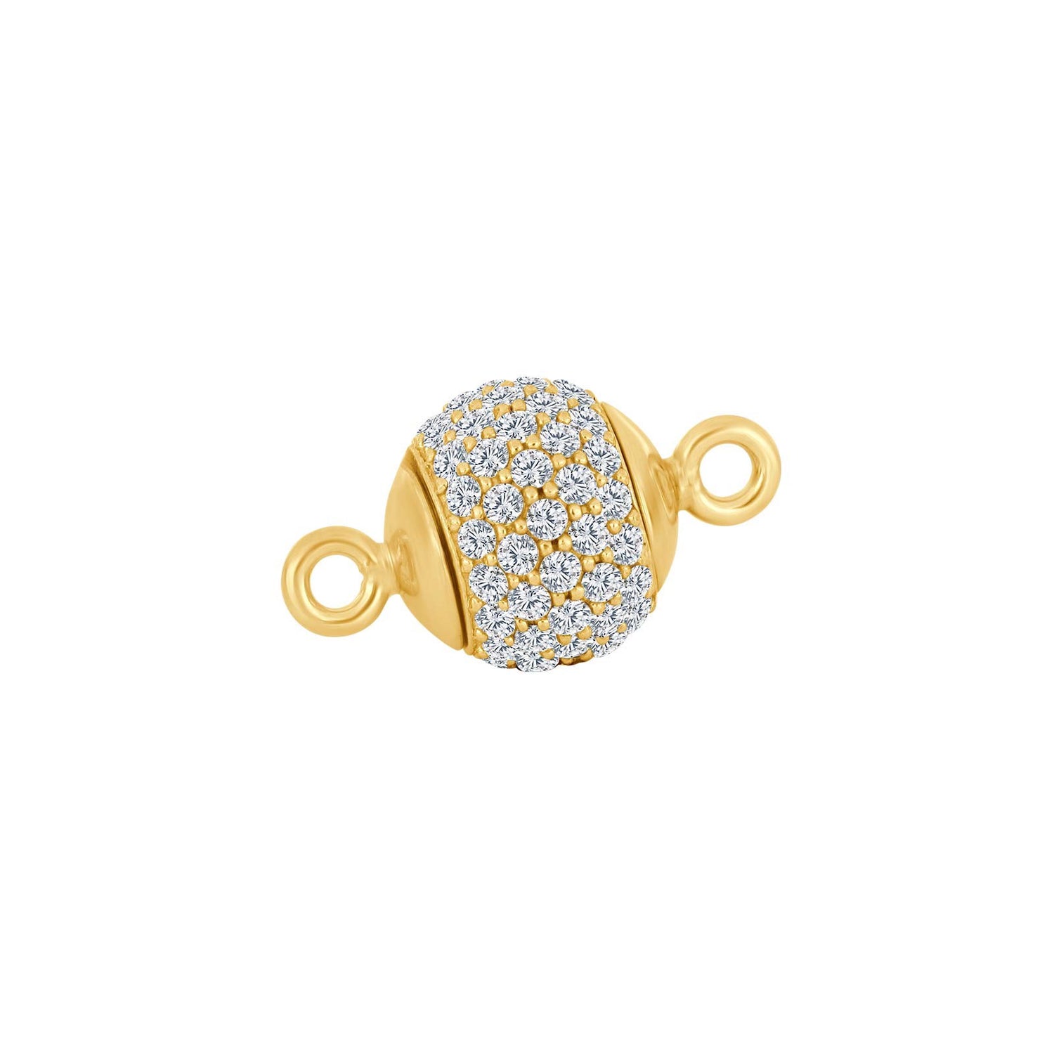 GP. Silber Magnet Perlenverschluss pavé m. cz 12mm