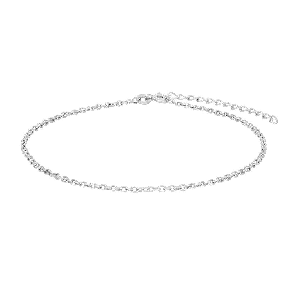 Rhod. Silber Fusskette SUMMER52 23+4cm