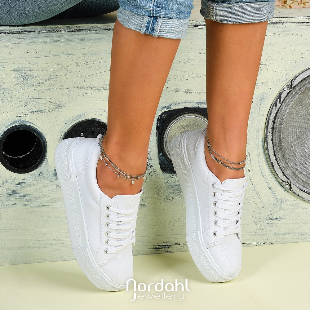 Rhd. sølv ankel SUMMER52 flad panser 23+4cm