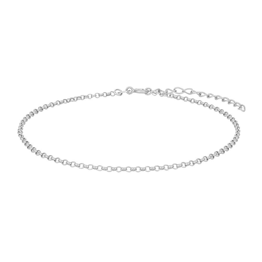 Rhod. Silber Fusskette SUMMER52 23+4cm
