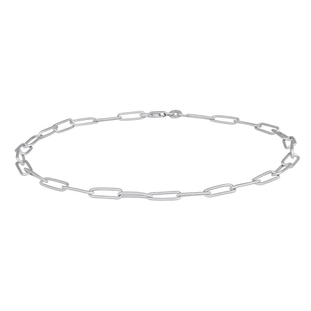 Rhodium-pl silver ankle chain BOND52 27cm