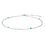 Rhd. Silber Fusskette SWEETS52