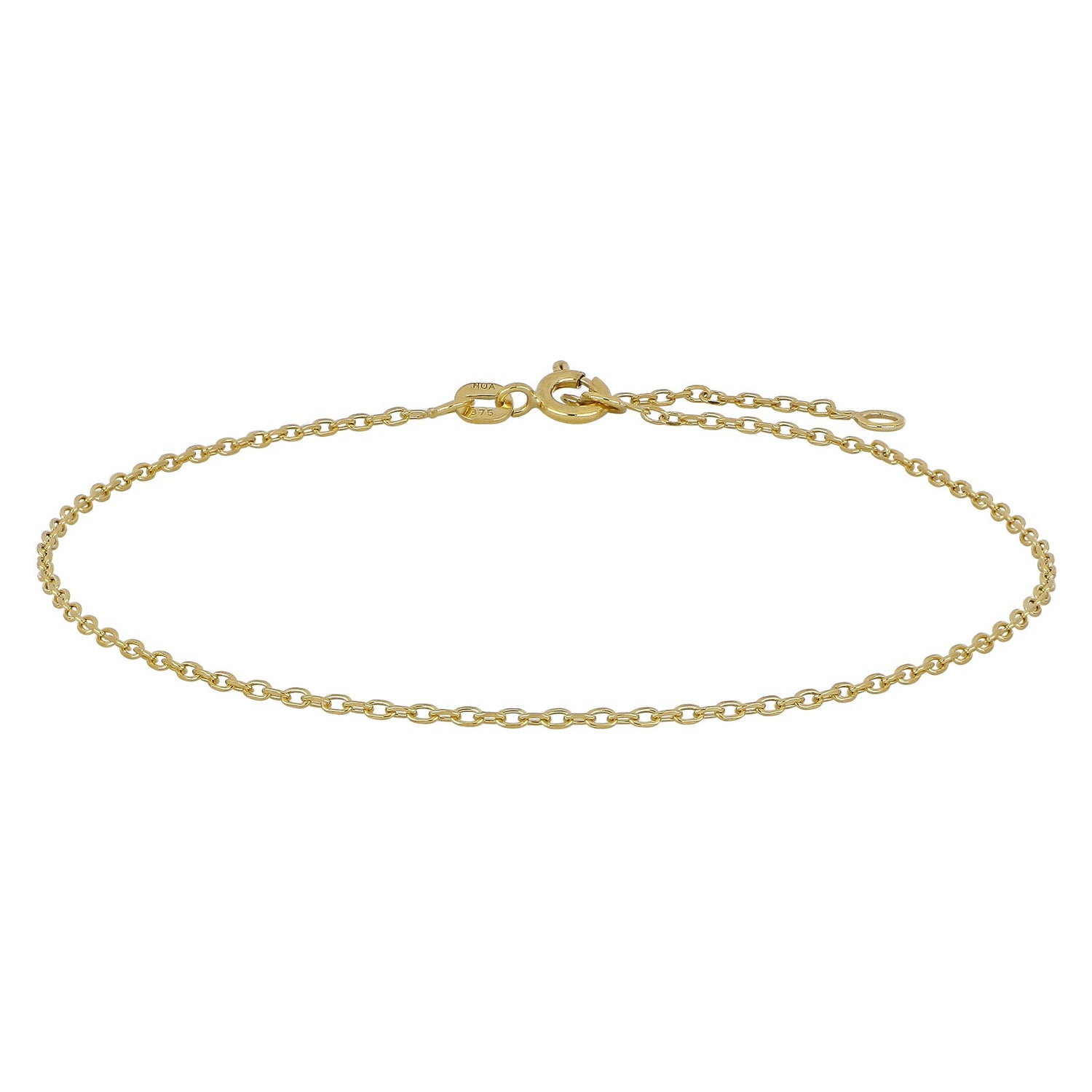 9kt. Goldfusskette Anchor